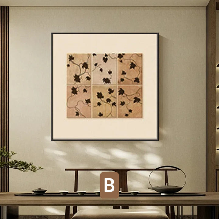 Decorative Framed Nature-Themed Artwork