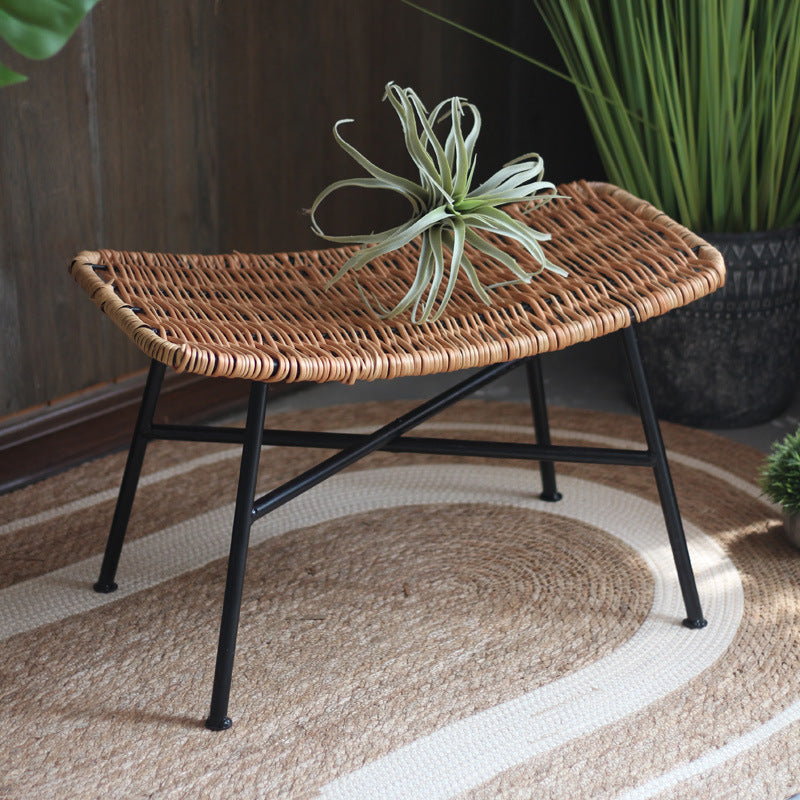 Modern Stool made of woven rattan