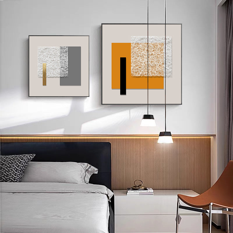 Framed Abstract Textured Wall Decor