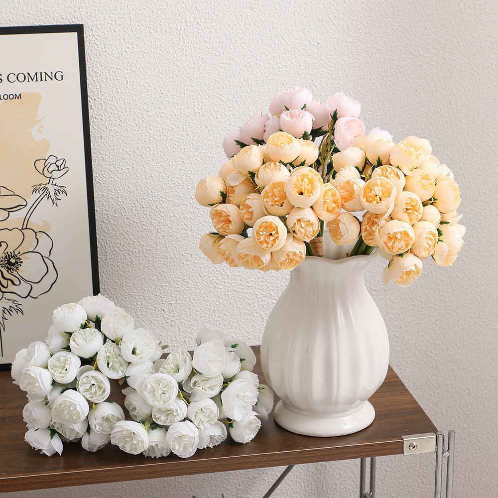 More realistic artificial peony bouquet