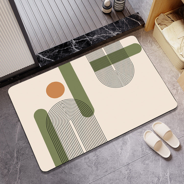 Abstract Art-Themed Indoor Area Mat