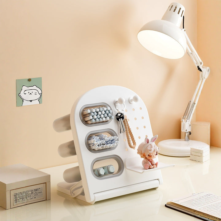 Multi-Functional Desktop Organizer with Adjustable Slots