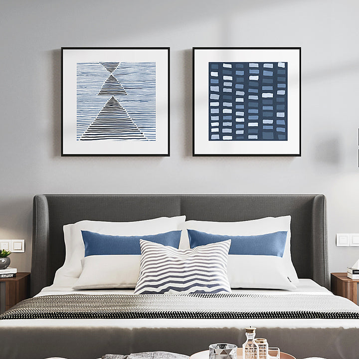 Abstract Grid Pattern Framed Art Print