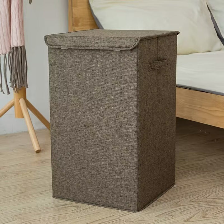 Storage basket with removable lid