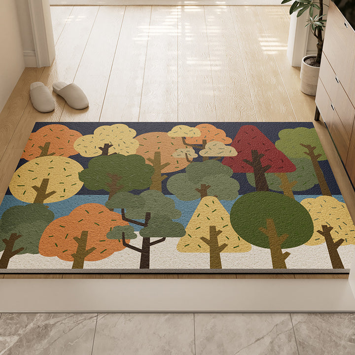 Forest-Themed Non-Slip Bath Mat