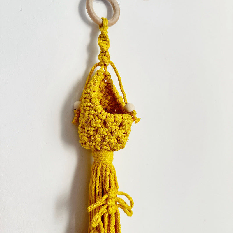 Macrame Plant Hanger with Decorative Tassels