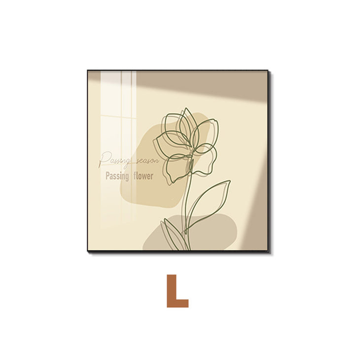 Framed Abstract Botanical Line Art Print