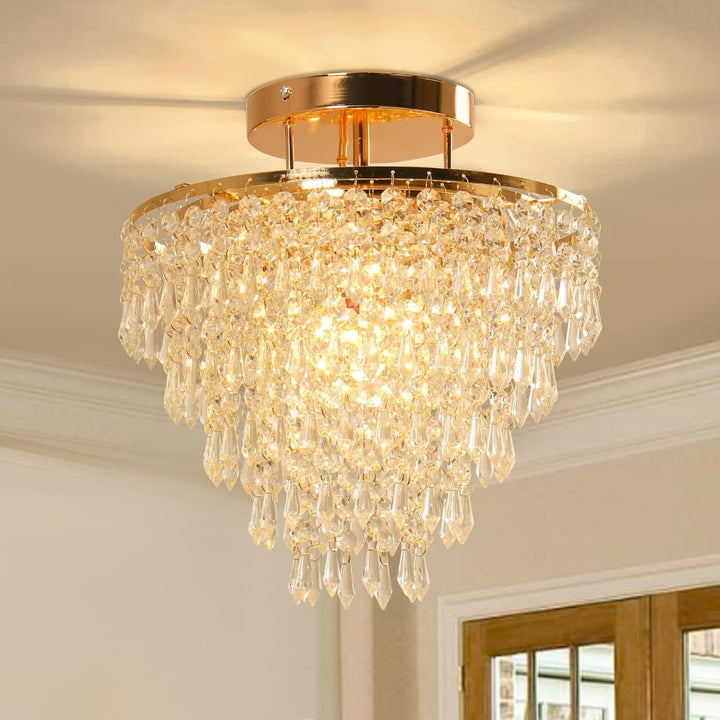 Elegant Crystal Drop Ceiling Light