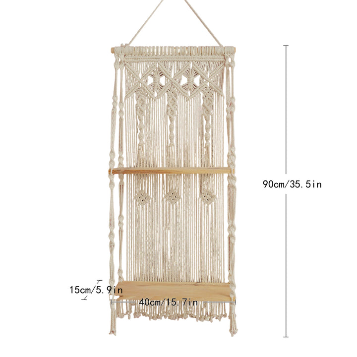 Elegant Macrame Wall Hanging Shelf
