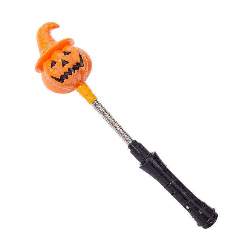 Handheld Flexible Halloween Pumpkin LED Magic Wand Decoration