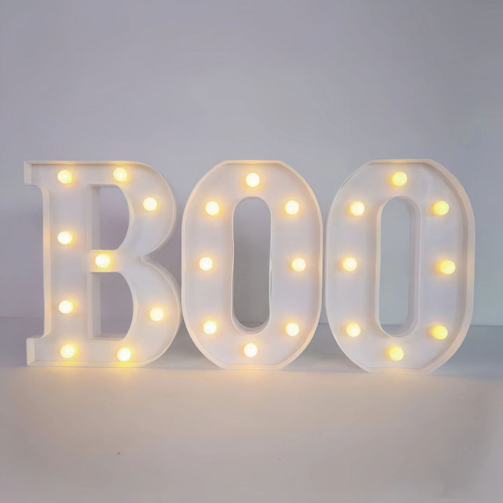 Illuminated Marquee BOO Word Table LED Sign Halloween Decoration