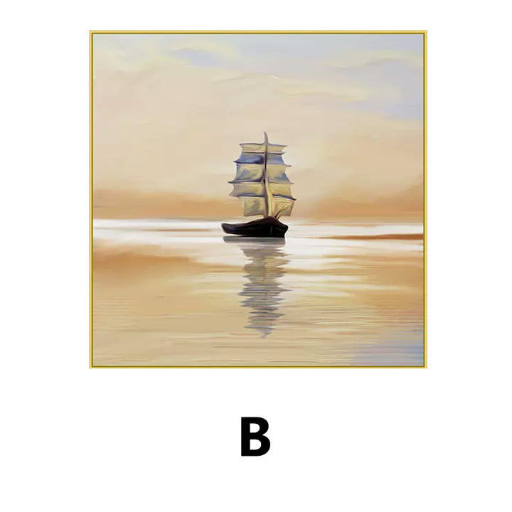 Coastal Sailboat Framed Wall Art
