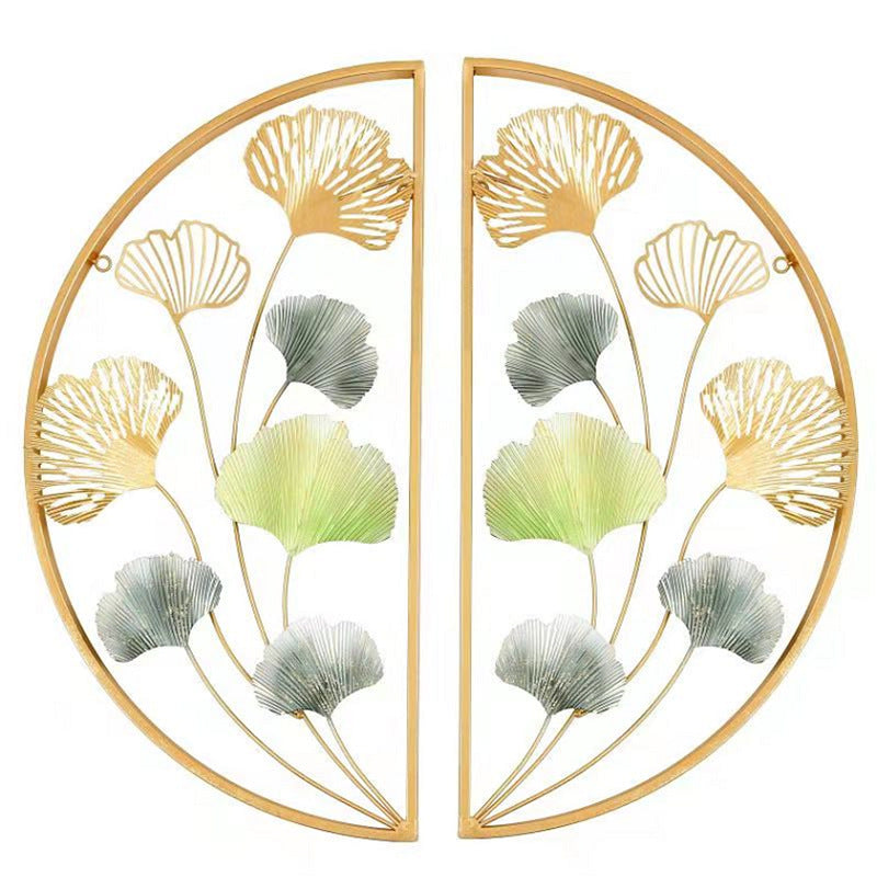 Decorative Metal Wall Art with Floral Design