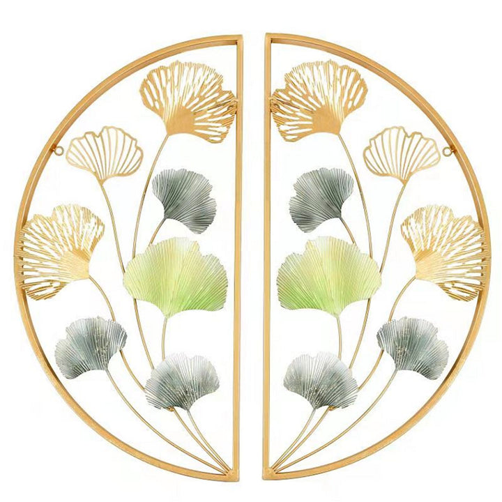 Decorative Metal Wall Art with Floral Design