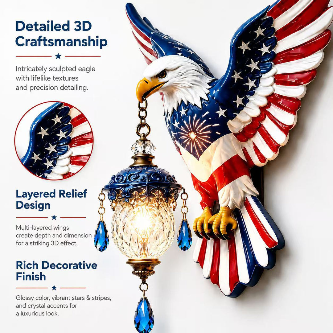 Decorative wall lamp in eagle design