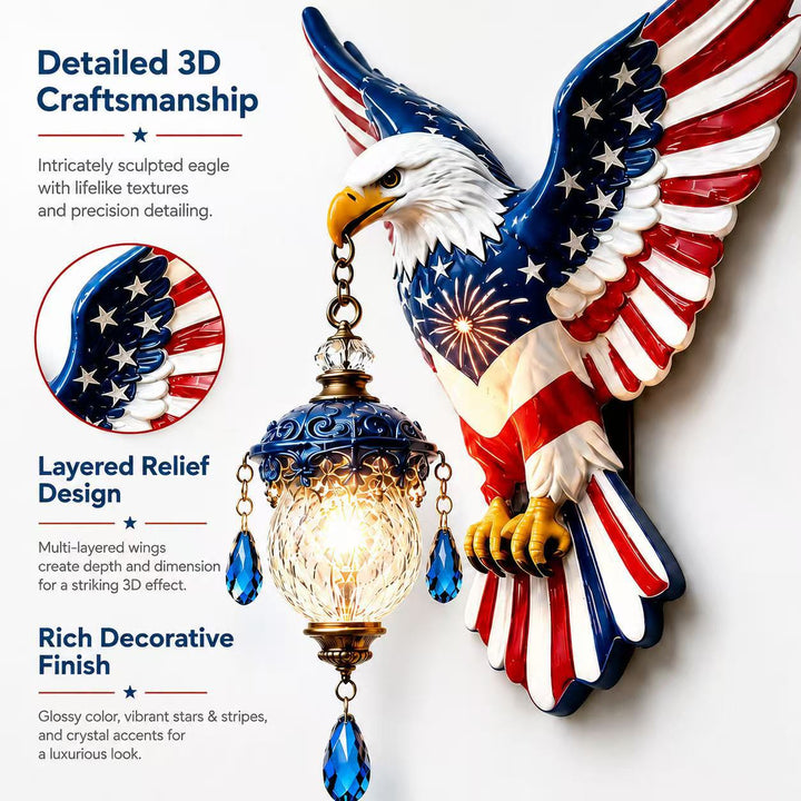 Decorative wall lamp in eagle design