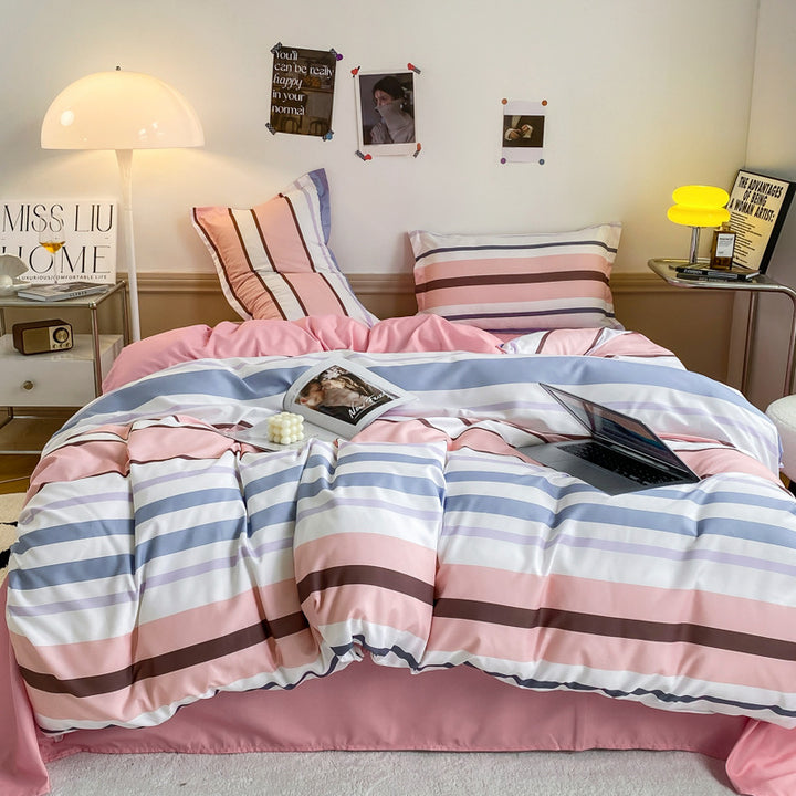 Playful Floral Cartoon Duvet Cover Set