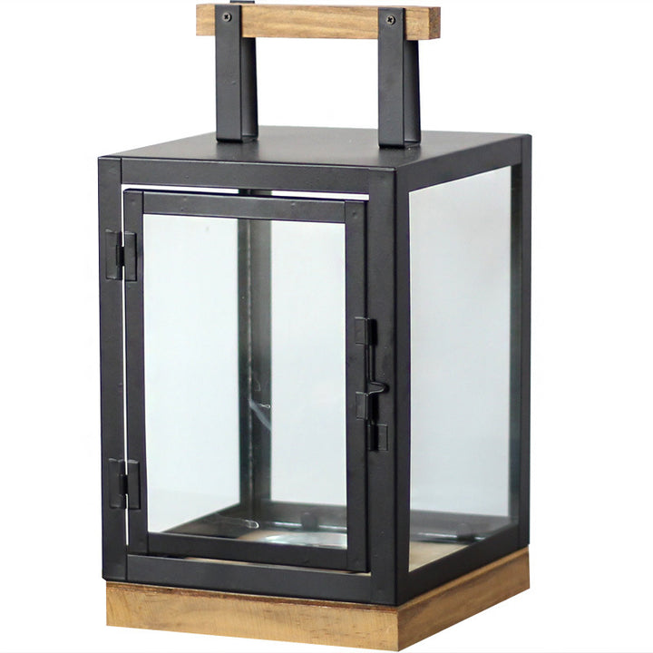 Decorative Lantern with Wooden Handle