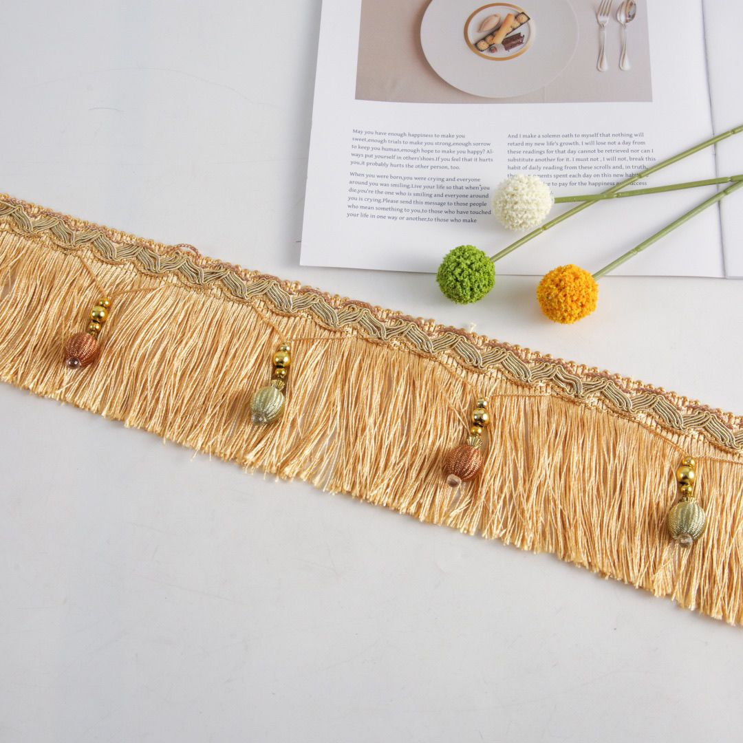 Luxury Fringe Braid with Bead Trim