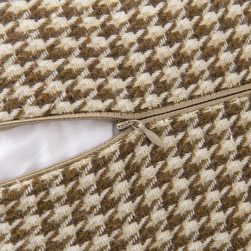 Checkered Pattern Accent Cushion