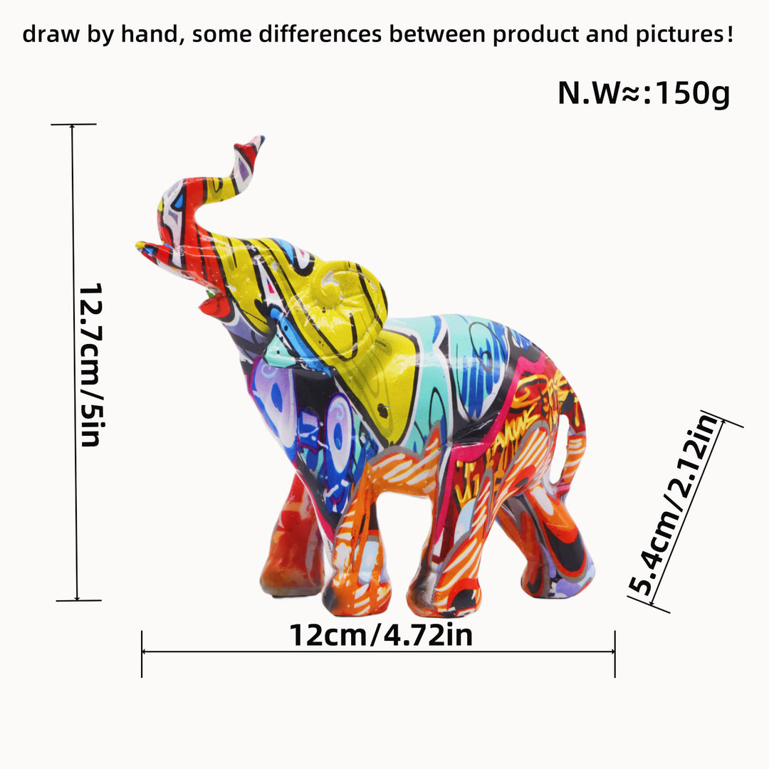Colorful Elephants Figure