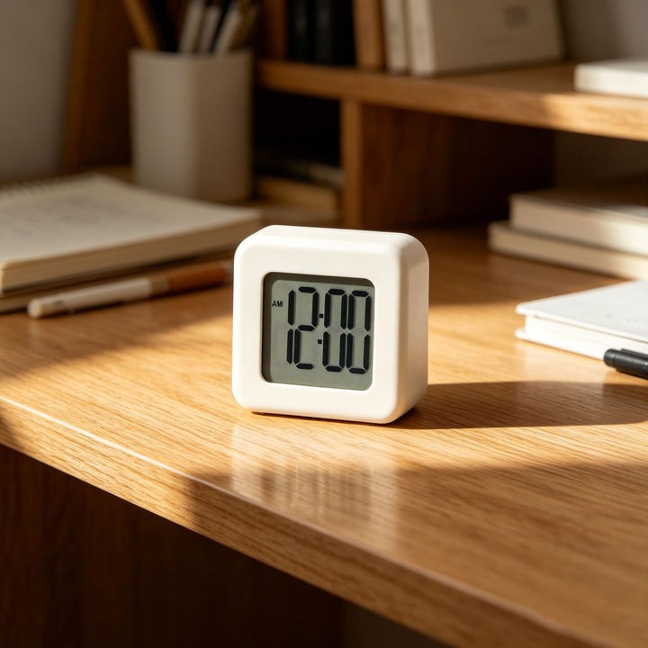 Digital alarm clock with large dial and alarm function