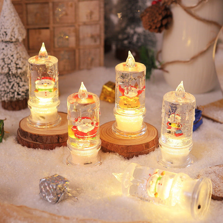 LED Christmas lantern with Santa figure