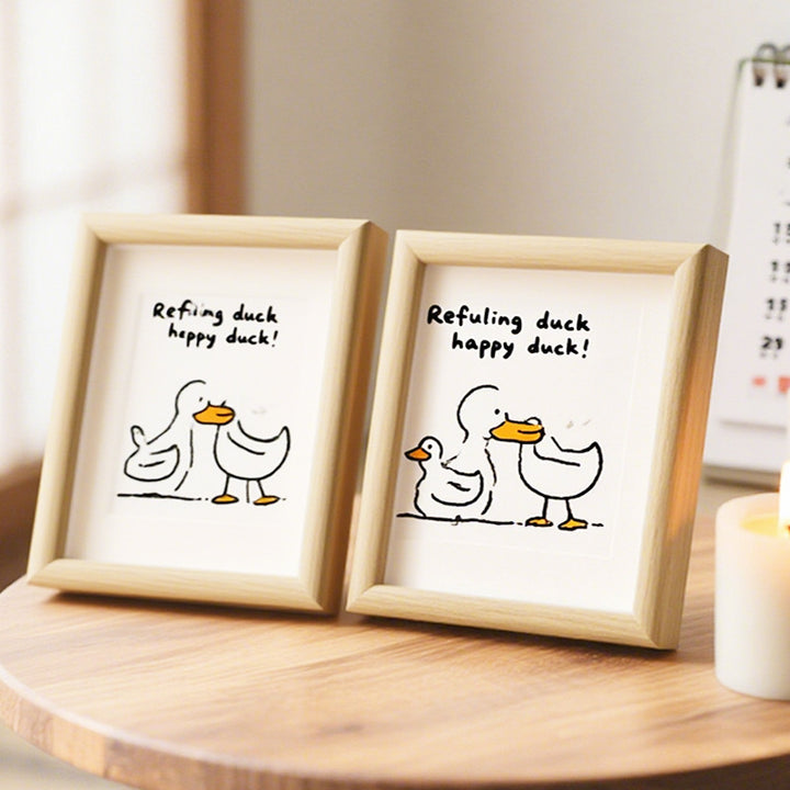 Playful Duck Illustration Picture Frame