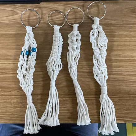Key jewelry with macrame design