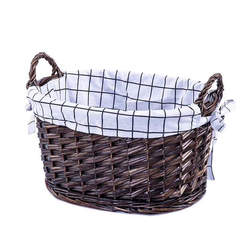 Basket with fabric insert