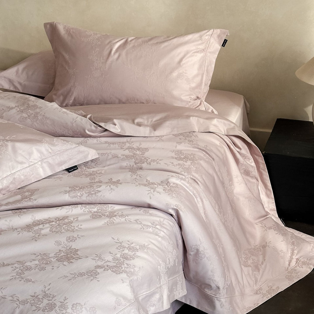 Decorative Elegant Floral Satin Duvet Cover Set Avarnia