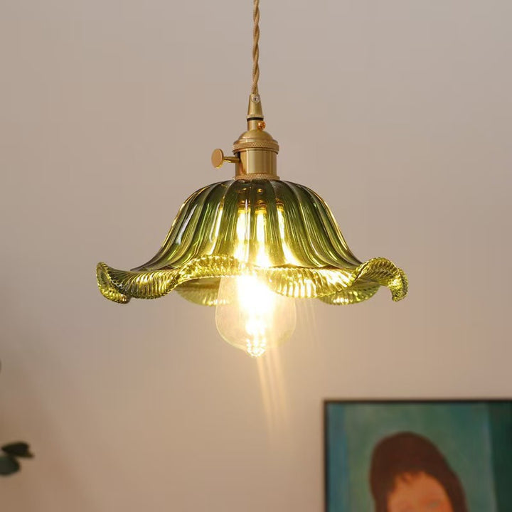 Vintage Glass Hanging Pendant Light
