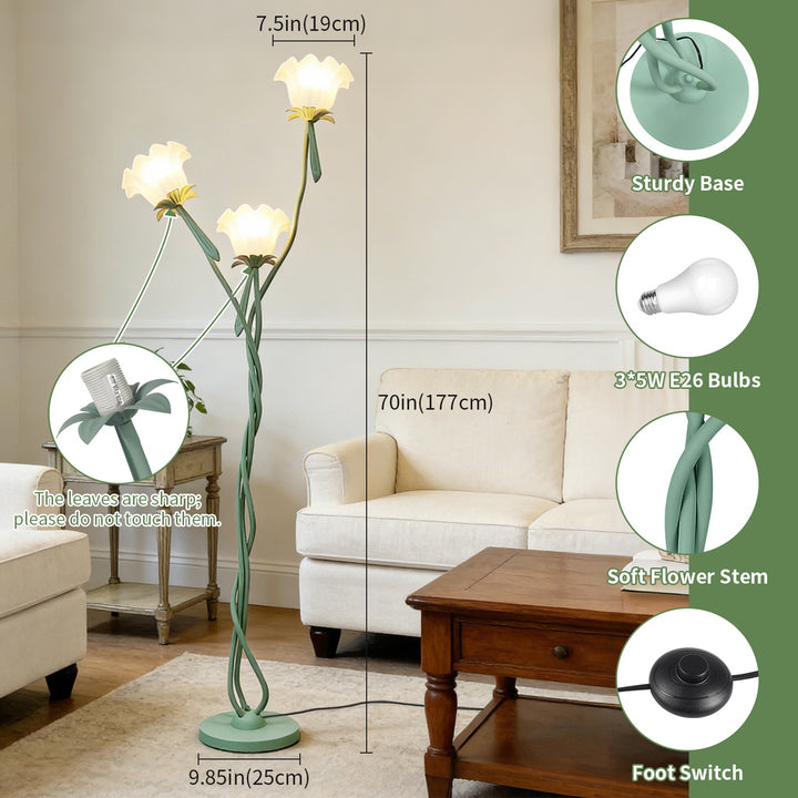 Artistic Flower Floor Lamp
