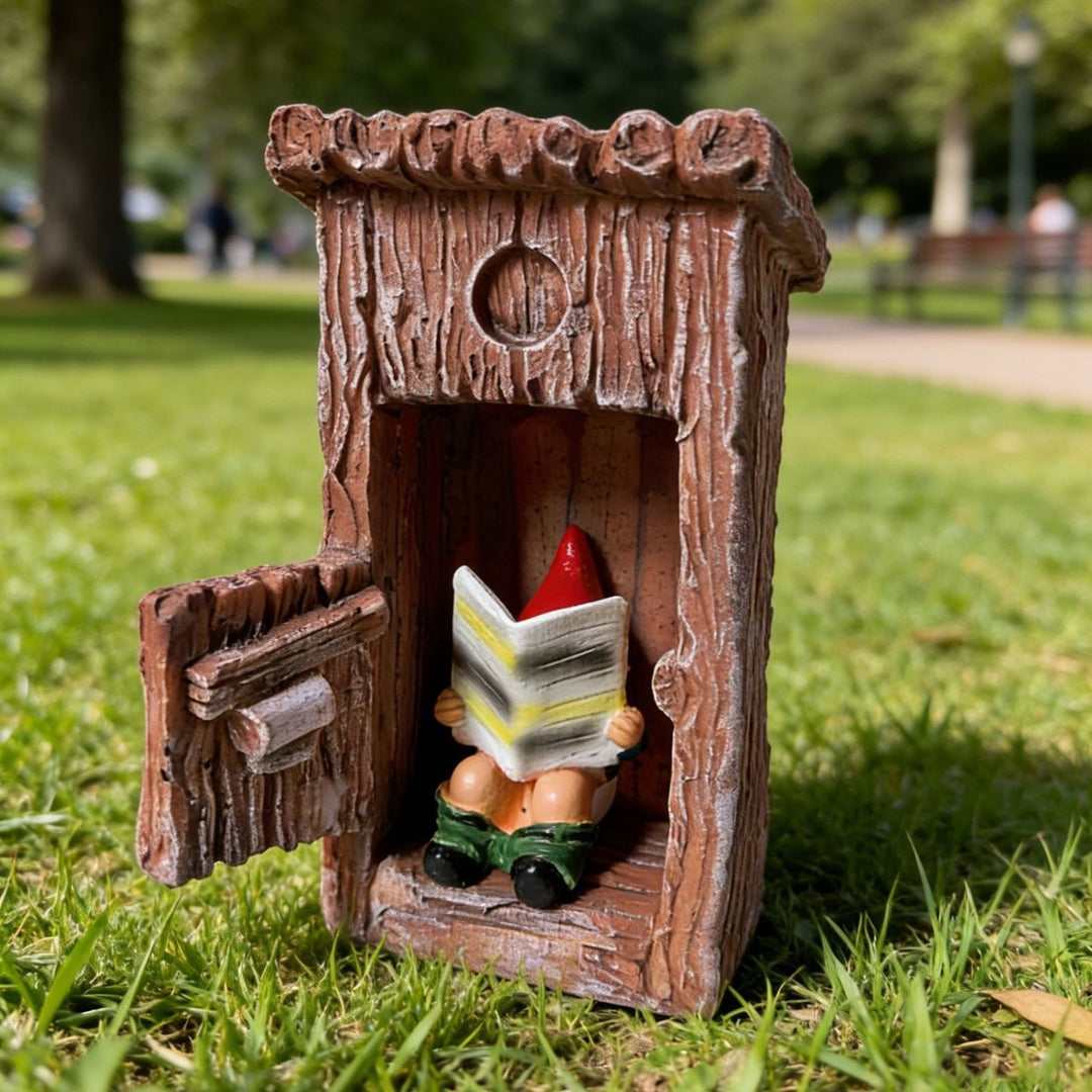 Whimsical Reading Gnome Figurine