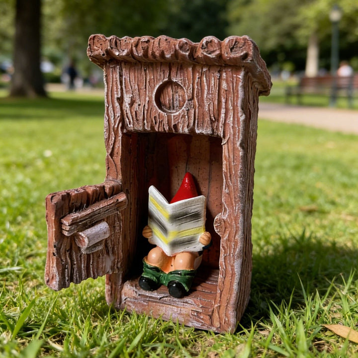 Whimsical Reading Gnome Figurine