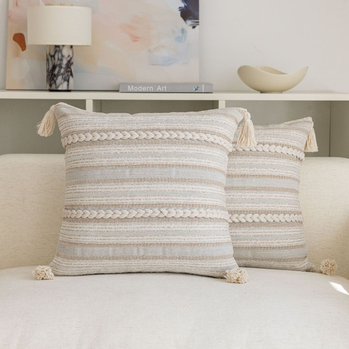 Woven Textured Decorative Pillow