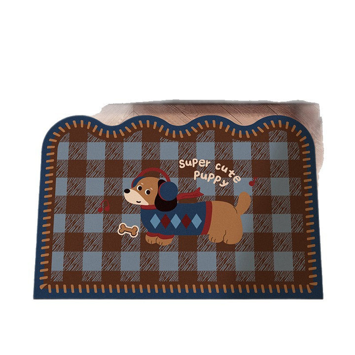 Playful Dog-Themed Floor Mat
