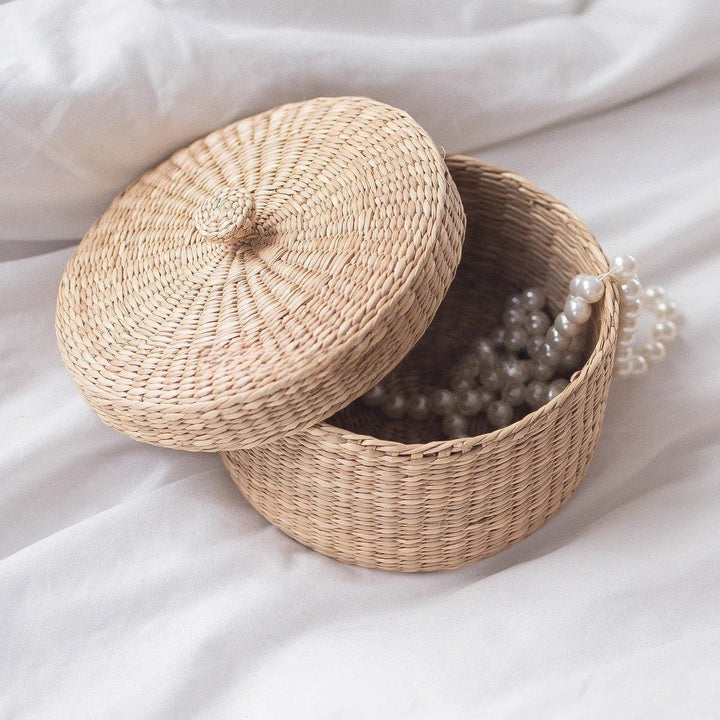 Decorative Natural Fiber Storage Box