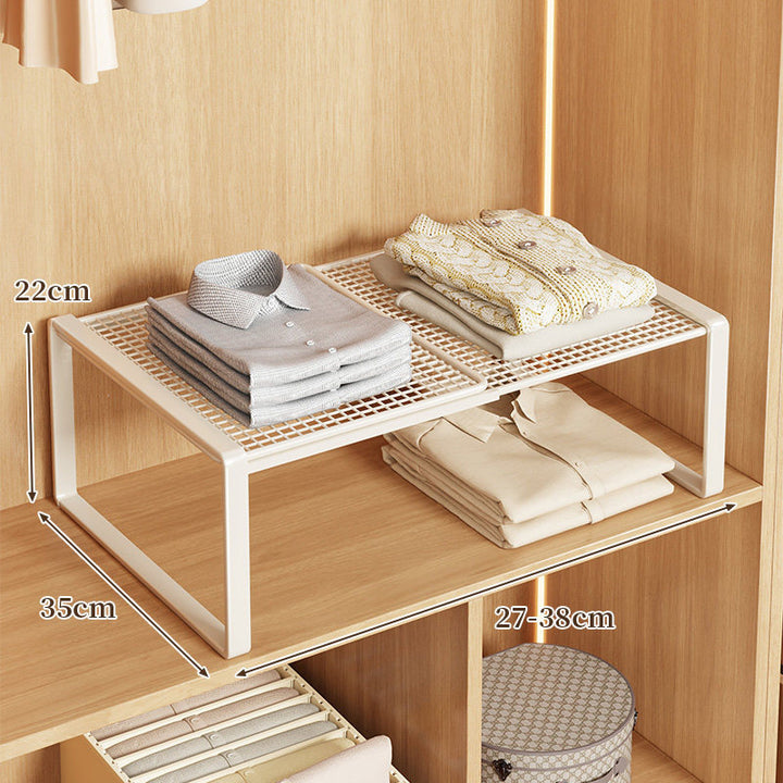 Adjustable Metal Closet Shelf Riser Organizer