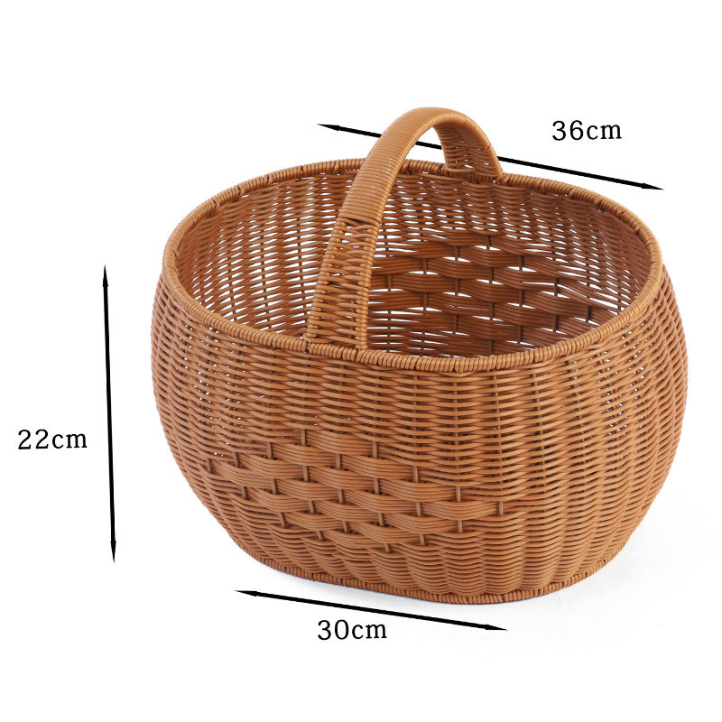 Handwoven Storage Basket with Handle