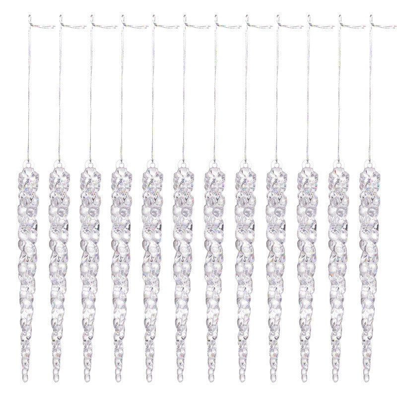 Decorative Christmas tree hangers in icicle shape