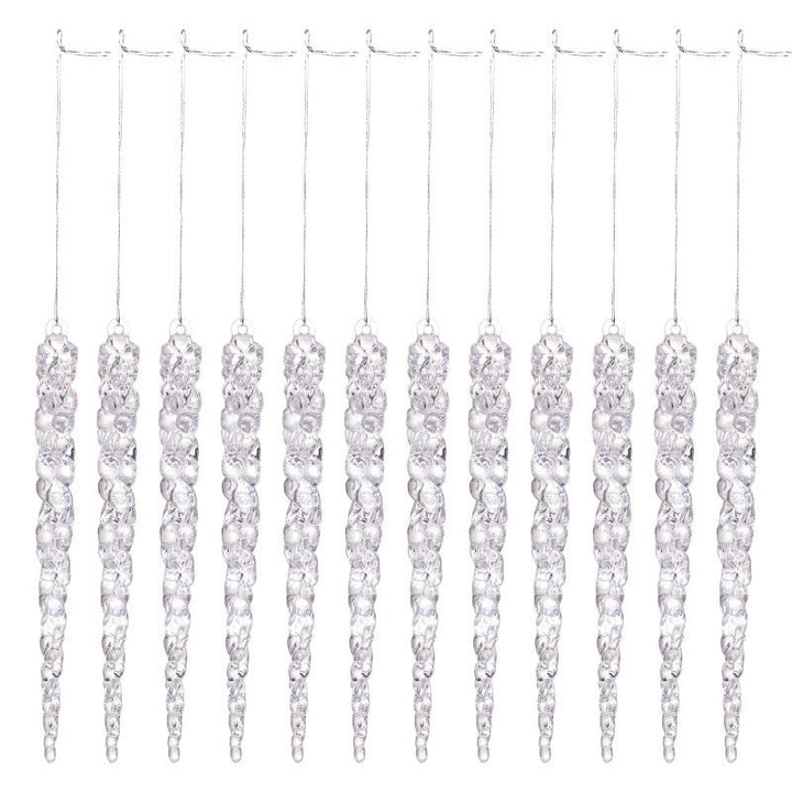 Decorative Christmas tree hangers in icicle shape
