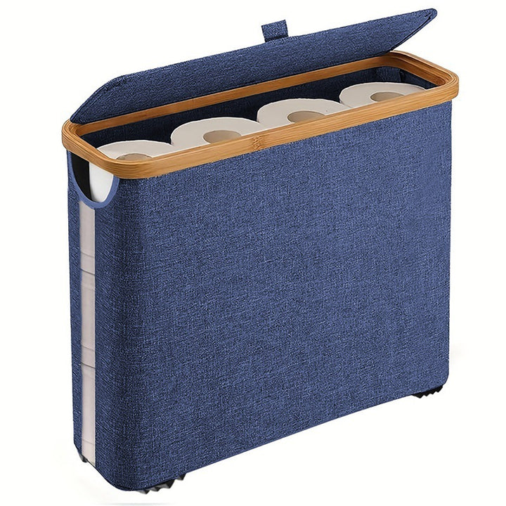 Sustainable recycling organizer with bamboo lid