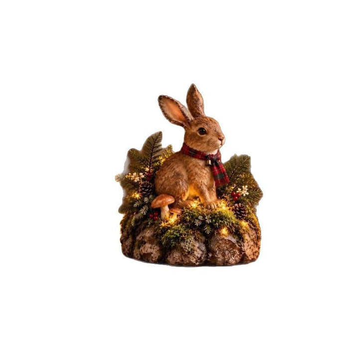 Decorative rabbit with Christmas motif