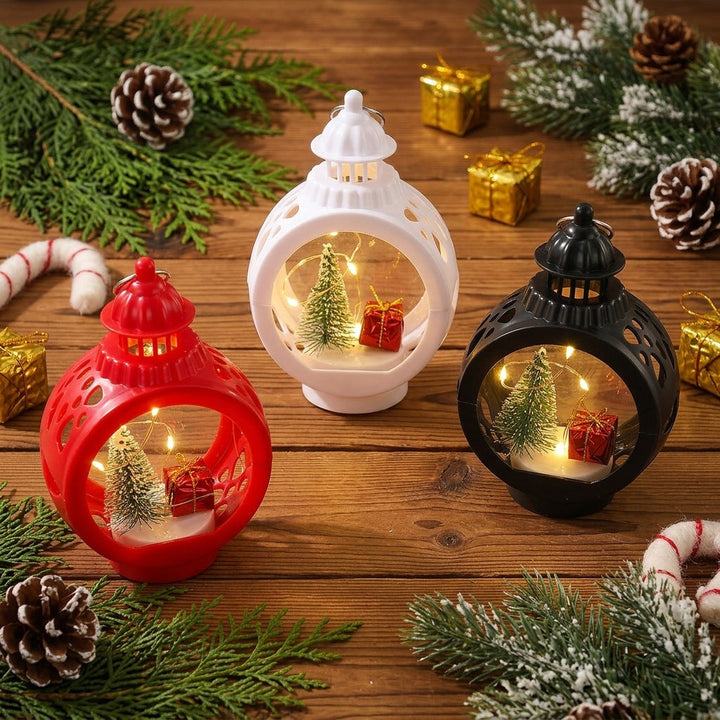 Decorative Christmas lantern with LED lighting