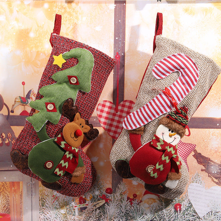 Christmas stocking with festive Gnome motif