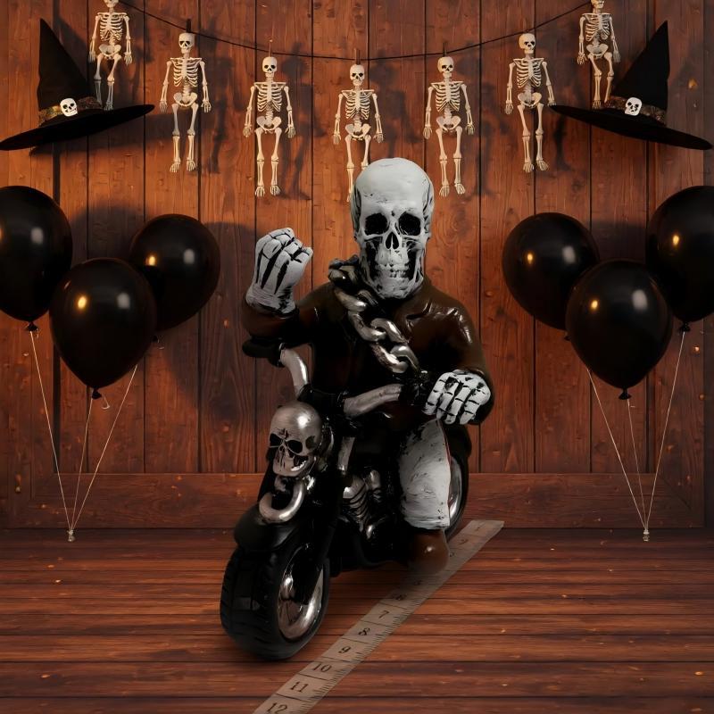 Creepy motorcycle figure