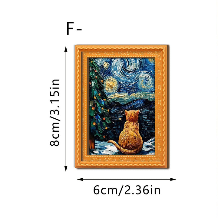 Decorative cat art with futuristic design