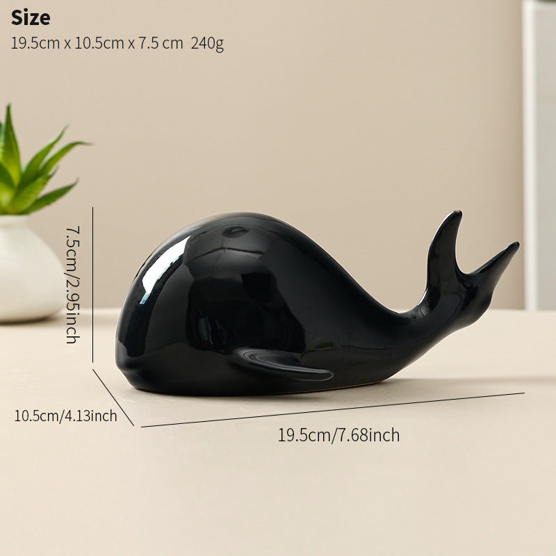 Decorative whale figure
