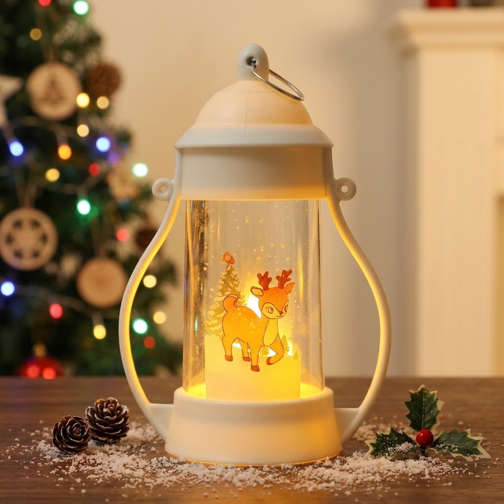 LED Decorative Lantern with Christmas Design